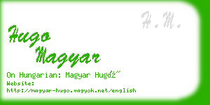 hugo magyar business card